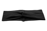 Handmade black turban headband for women from By Bella Boutique.